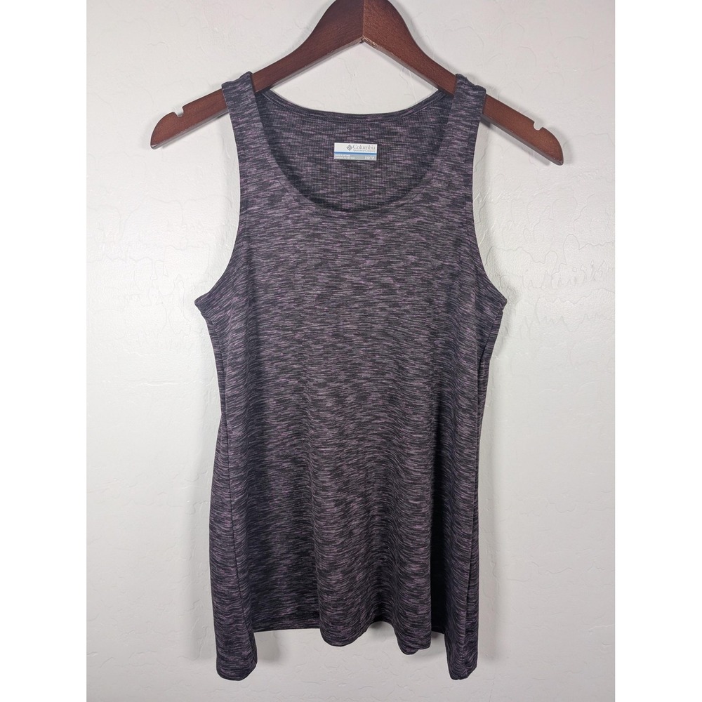 Columbia Tank Top Womens Extra Small XS Purple Heather Athletic Sleeveless Shirt